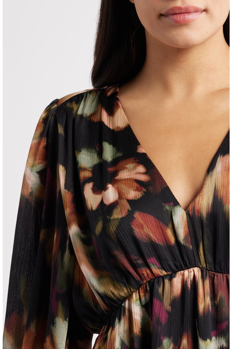 The Filia Long Sleeve Maxi Dress, Alternate, color, RICH BLACK