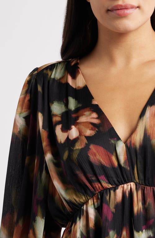 Parker The Filia Long Sleeve Maxi Dress In Black