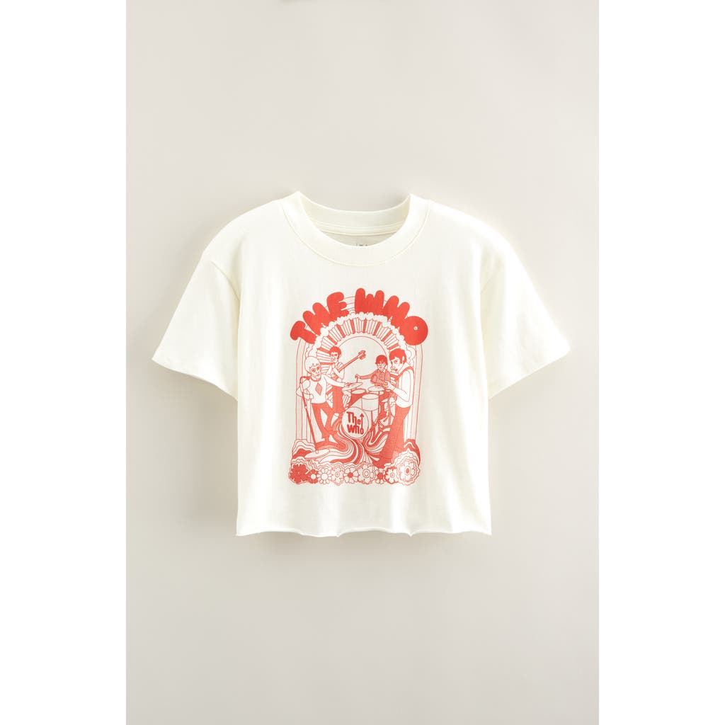 Treasure & Bond Kids' Band Graphic Cotton T-shirt In White