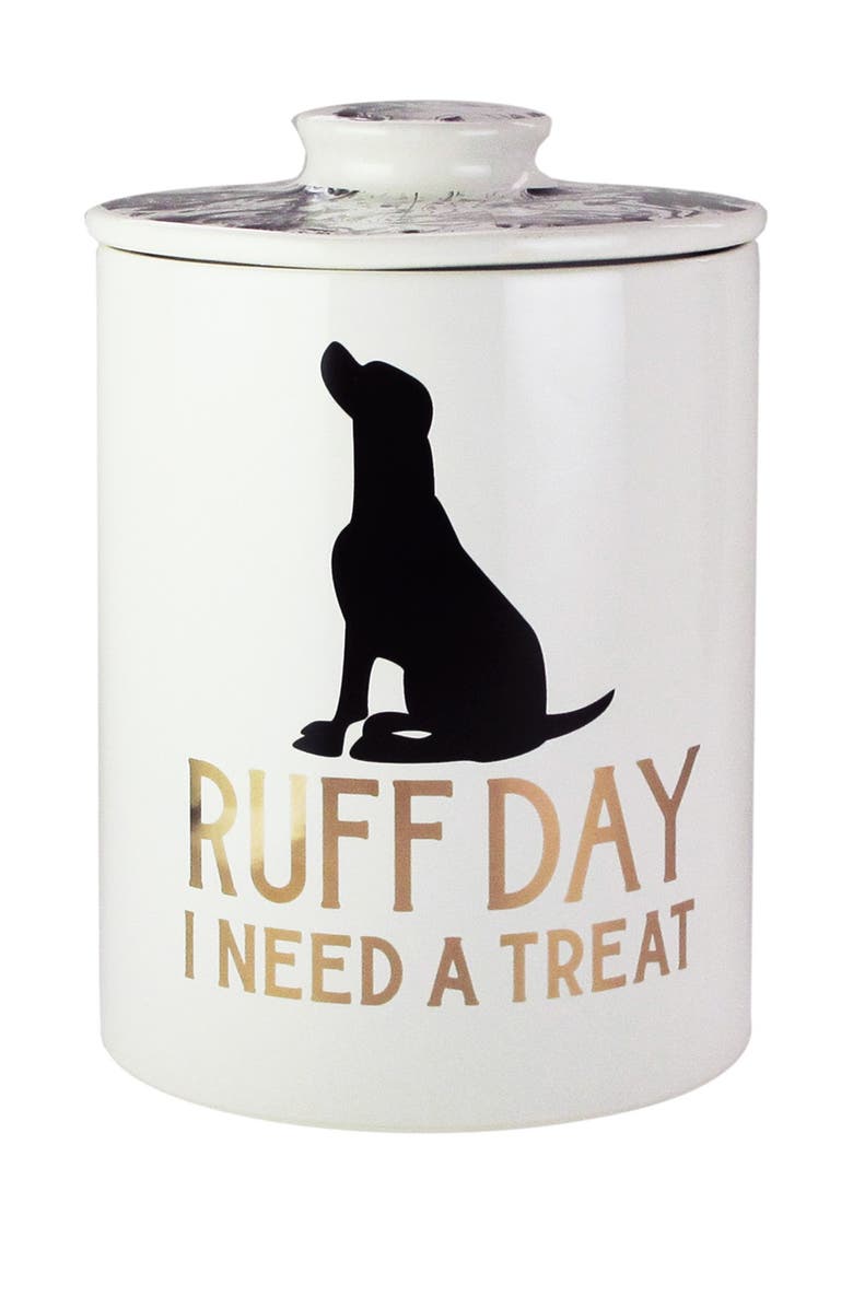 JAY IMPORTS Everyday Treat Pet Canister - Marble/Gold, Main, color, 