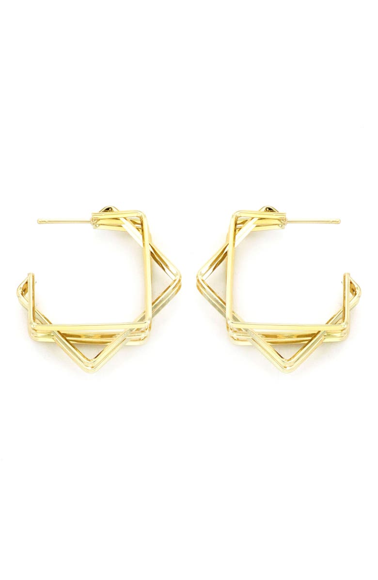 Panacea Double Square Hoop Earrings, Main, color,