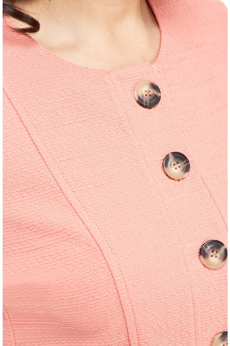 Kathleen Button Front A-Line Dress, Alternate, color, SALMON