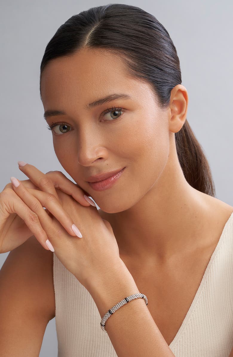 LAGOS Black Caviar Ceramic Station Bracelet, Alternate, color, Black