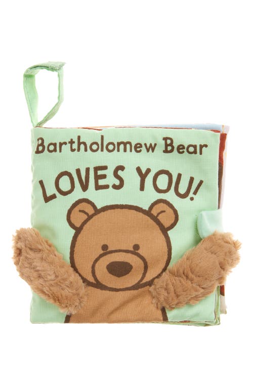 Jellycat 'Bartholomew Bear Loves You' Cloth Book in Green Multi 