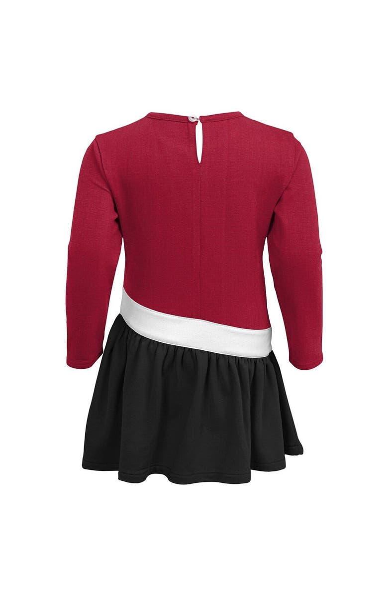 Outerstuff Girls Infant Cardinal/Black Arizona Cardinals Heart to Heart Jersey Tri-Blend Dress, Alternate, color, Cardinal