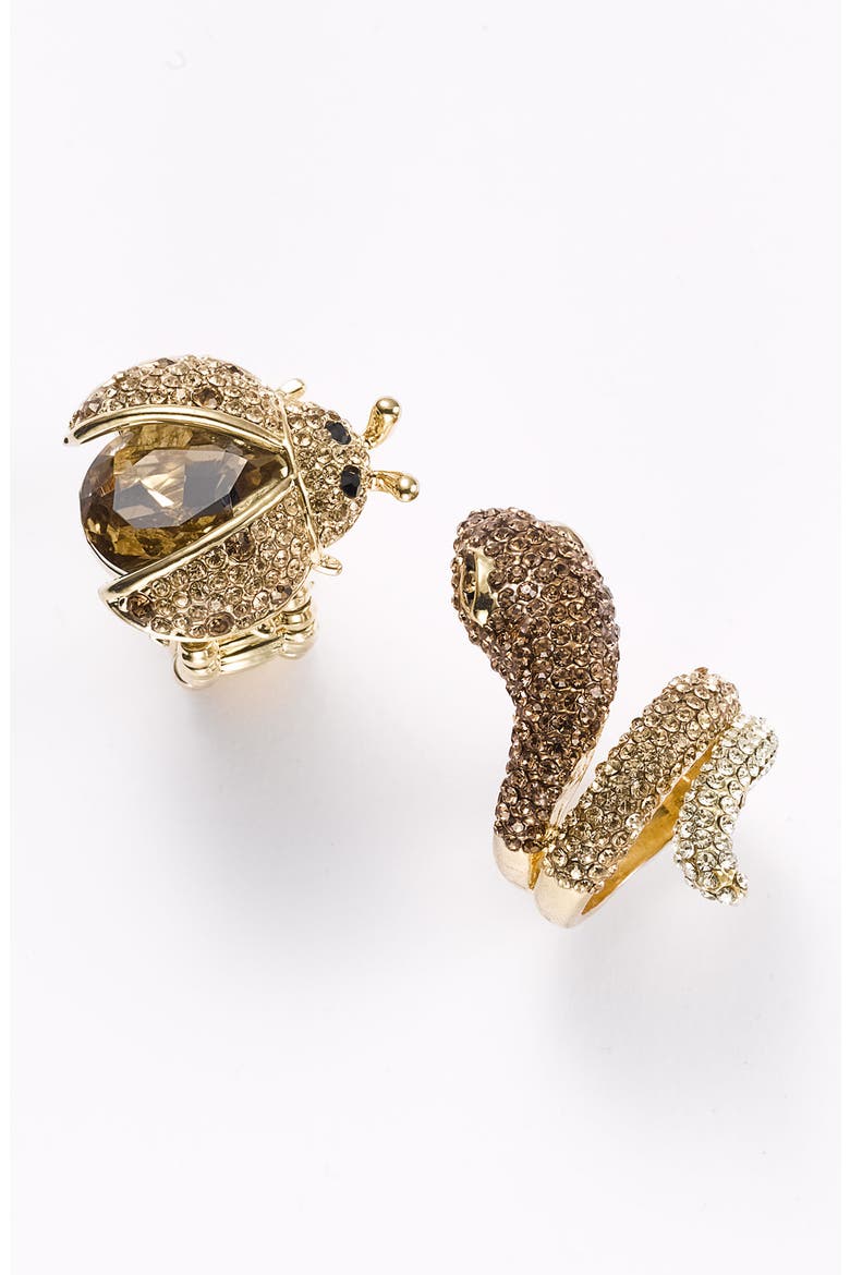 Accessories Crystal Snake Ring, Alternate, color, SILVER MULTI