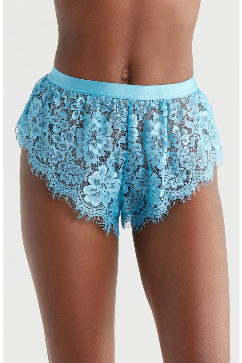 Embroidered Lace Tap Boyshorts, Main, color, BLUE