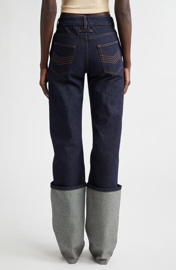 Jean Paul Gaultier Cutout Cuffed Jeans | Nordstrom