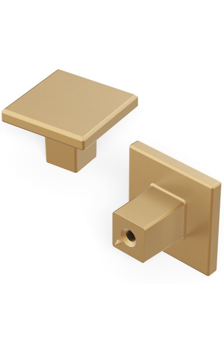 Heritage Designs Cabinet Knobs 10Pk Brushed Brass, Main, color, Brown