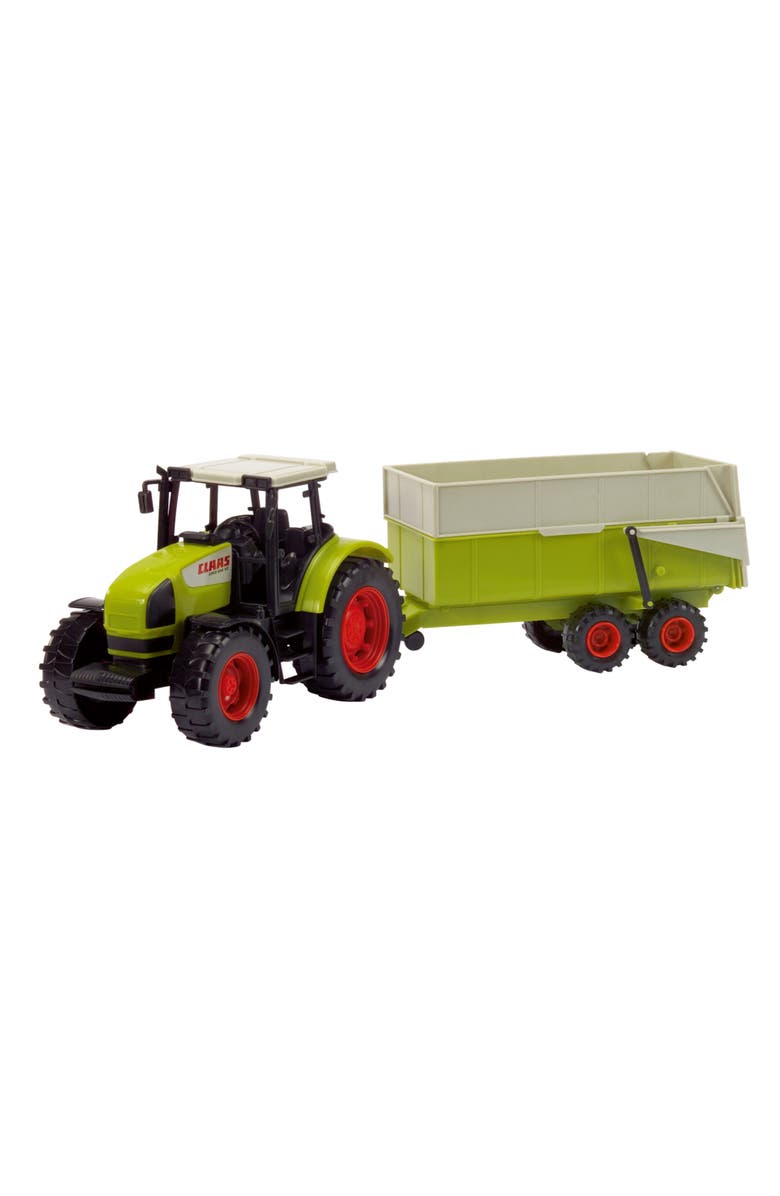 Dickie Toys HK Ltd Claas Toy Tractor With Trailer, Alternate, color, Multicolored
