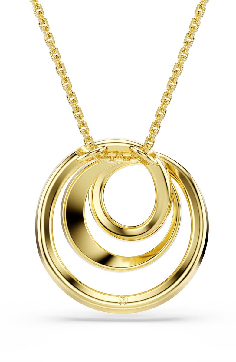 Swarovski Hyperbola Spiral Pendant Necklace, Alternate, color, Gold/ White