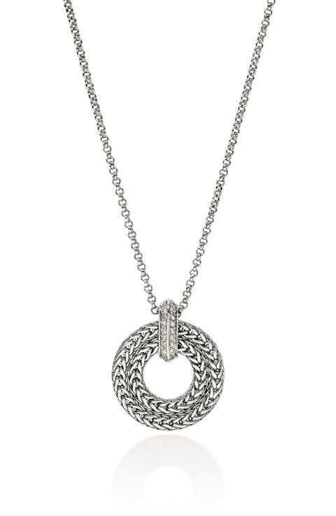Icon Link Pavé Diamond Pendant Necklace