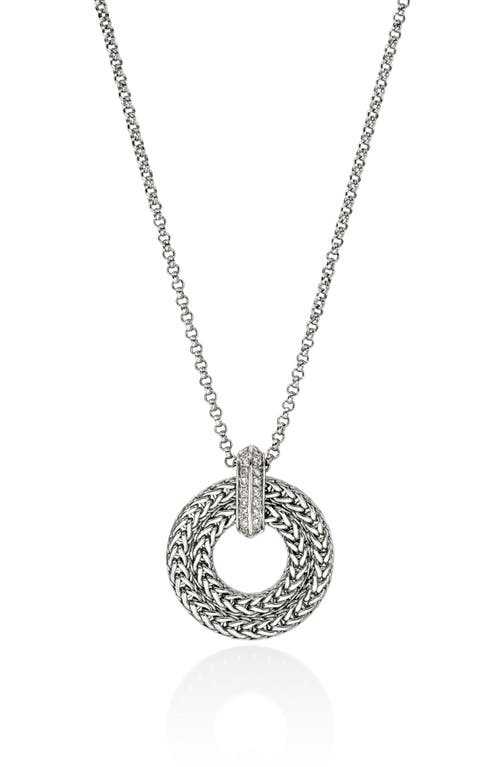 John Hardy Icon Link Pavé Diamond Pendant Necklace In Silver