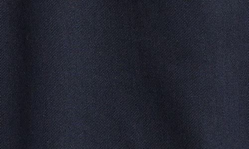 Moncler Kids' Logo Cotton Blend Gabardine Shorts In Navy