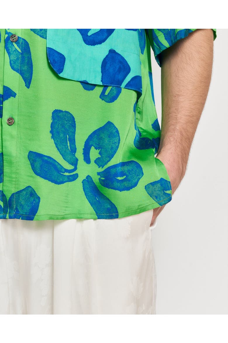 "Beach Blossom" Wide-Leg Pants, Alternate, color, White