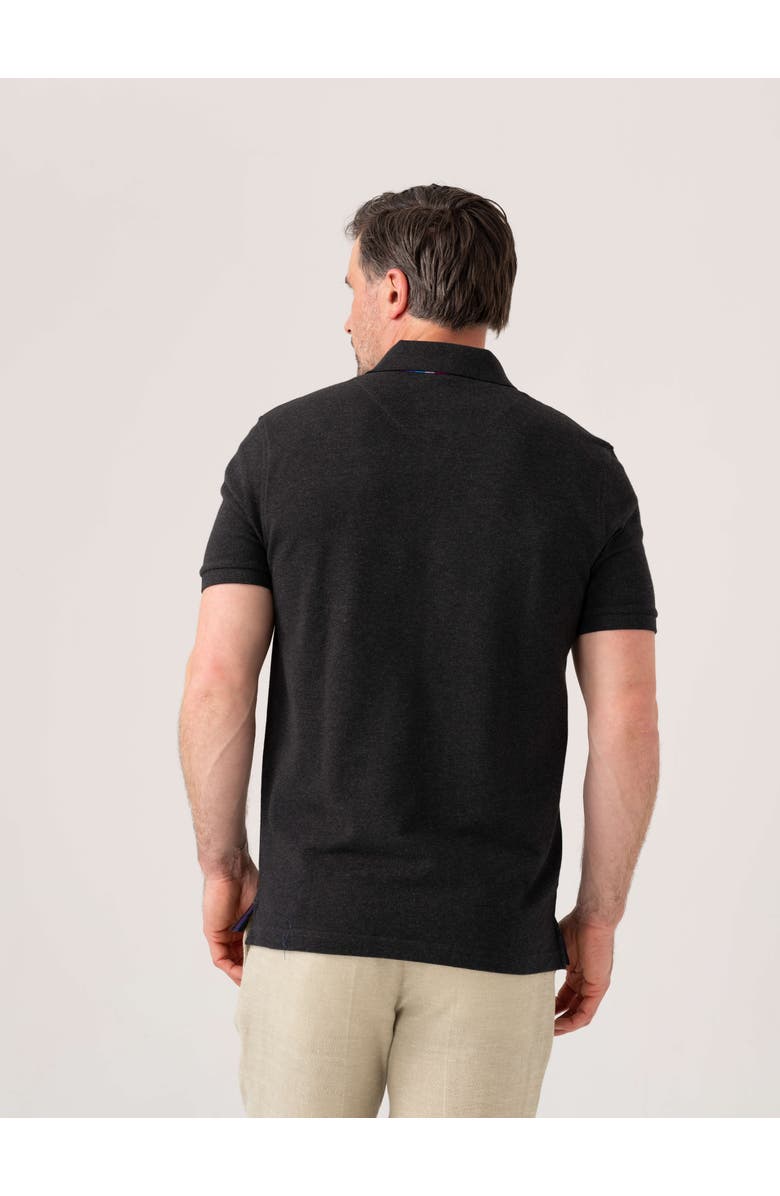 Koy Clothing Piqué Cotton Short Sleeve Polo Shirt, Alternate, color, Charcoal