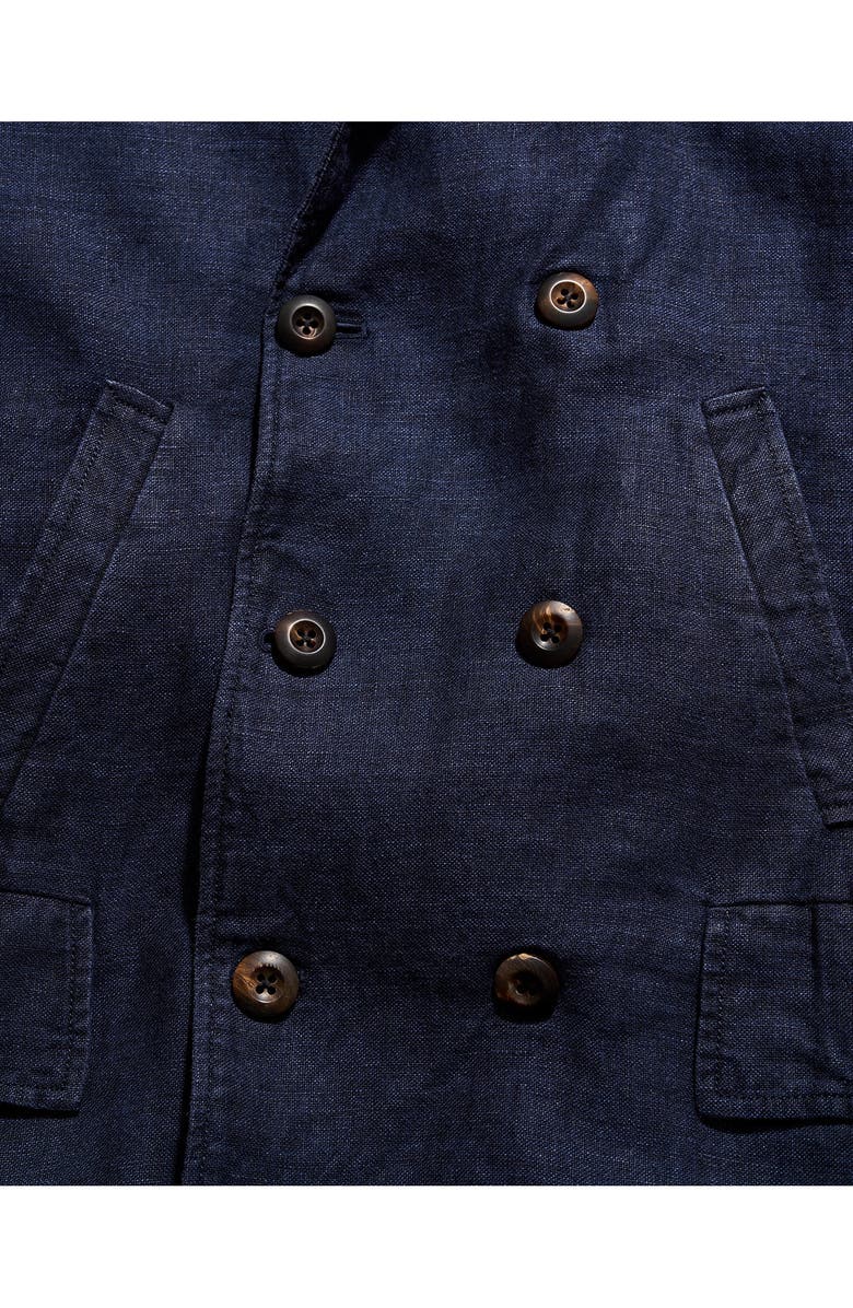 Billy Reid Canvas Peacoat, Alternate, color, Navy