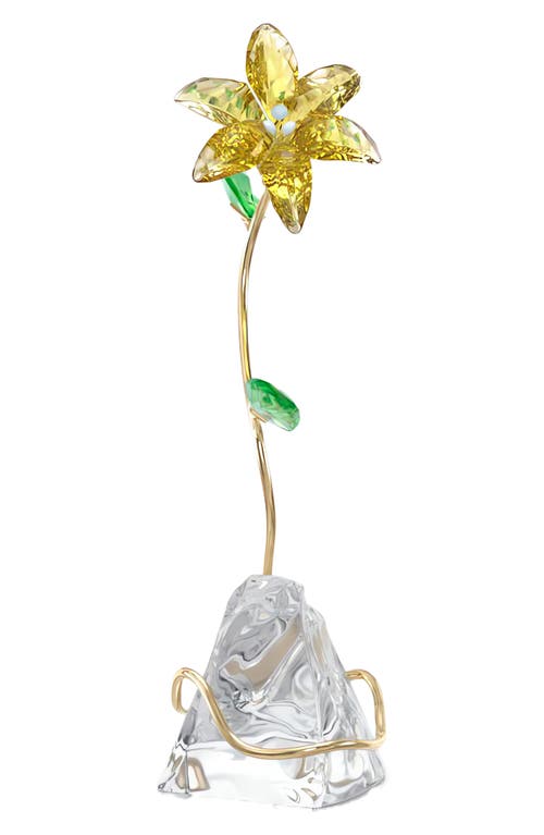 Swarovski Florere Lily Crystal Figurine In Yellow