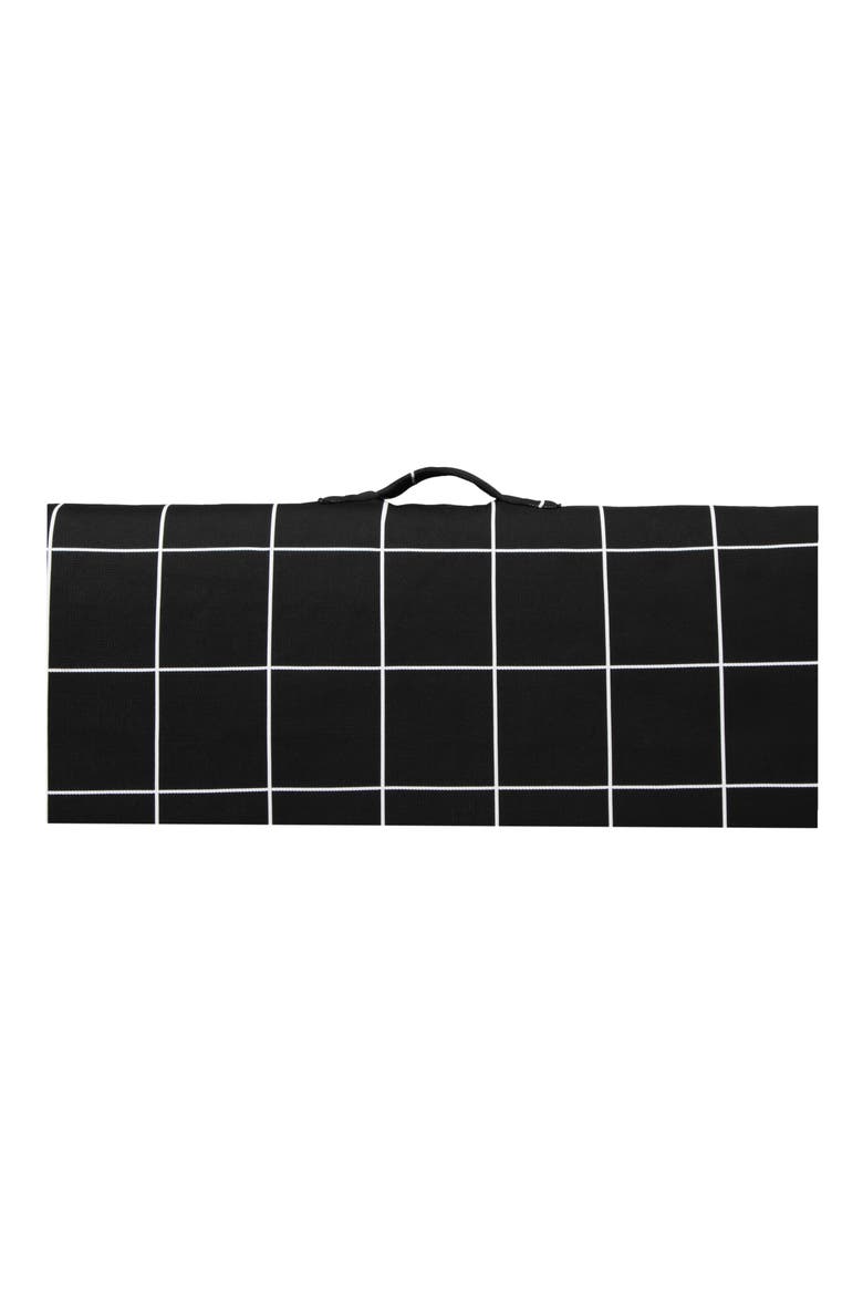 Grid Print Dog Bed, Alternate, color, BLACK