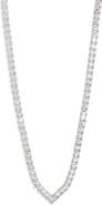 Nordstrom Chevron Cubic Zirconia Tennis Necklace