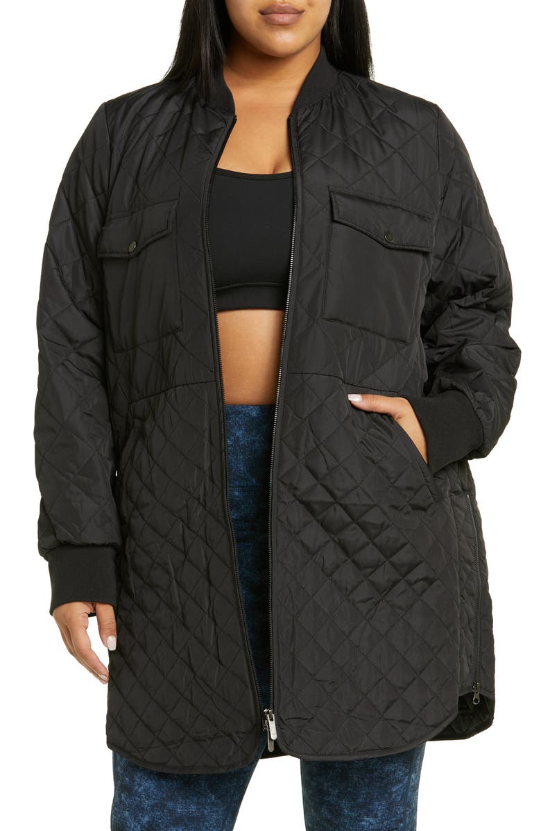 Zella OSR Quilted Longline Jacket | Nordstromrack