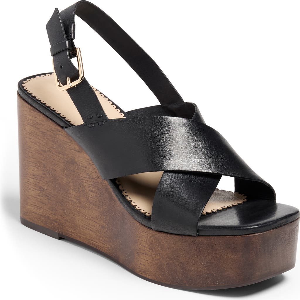Cinq À Sept Vinny Platform Wedge Sandal In Black