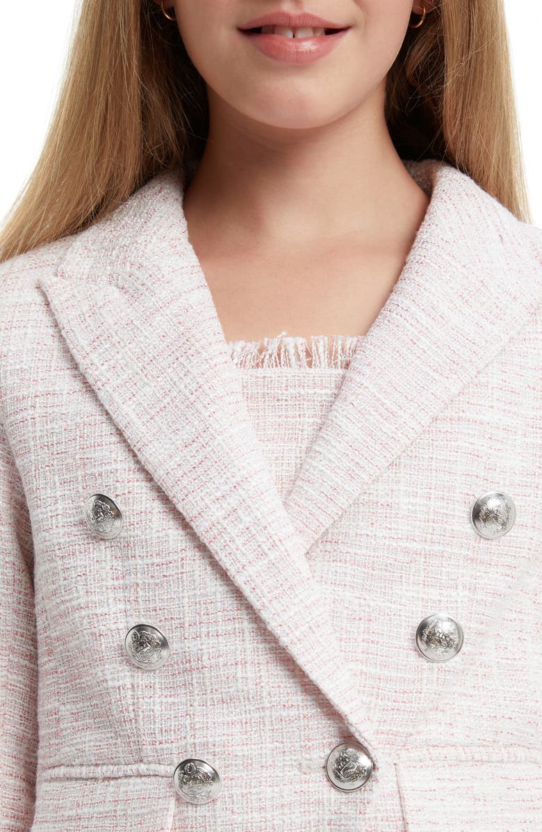 Bardot Junior Kids' Gamela Bouclé Metallic Blazer, Alternate, color, 