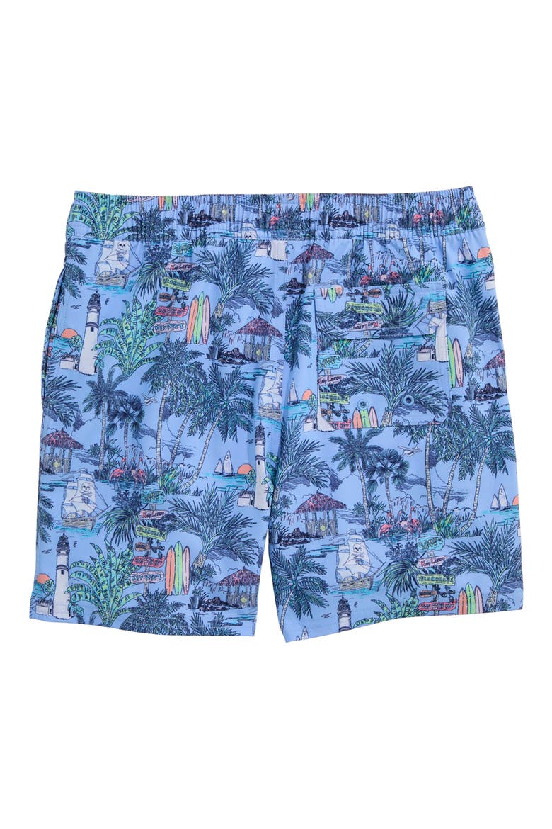 Kids' Chappy Beach Print Swim Trunks, Alternate, color, KEYS TOUCAN