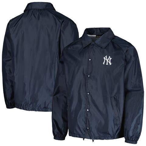 Men's Dunbrooke  Navy New York Yankees Coach's Raglan Full-Snap Windbreaker Jacket