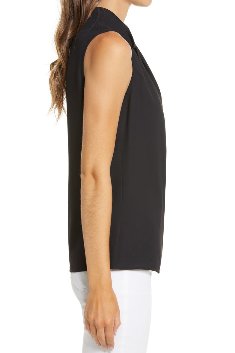 Twist Neck Sleeveless Top, Alternate, color, BLACK