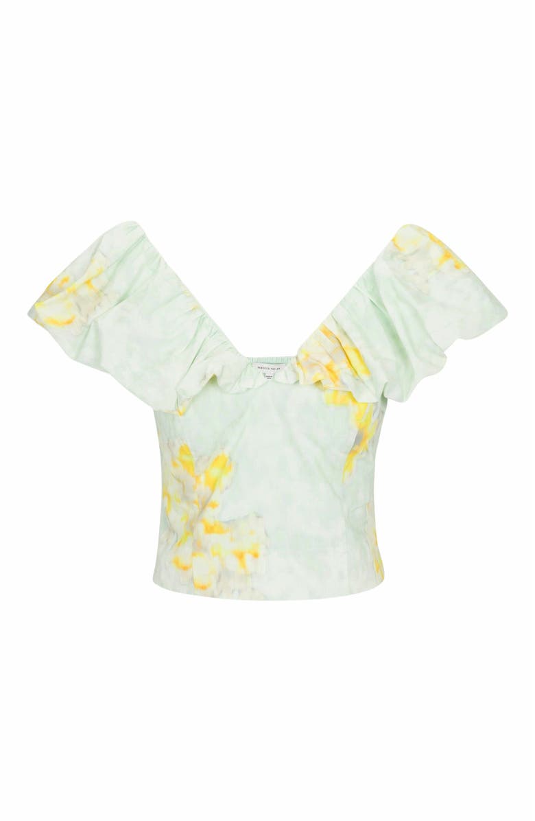 Rebecca Taylor Yara Poplin Top, Alternate, color, Sage Combo