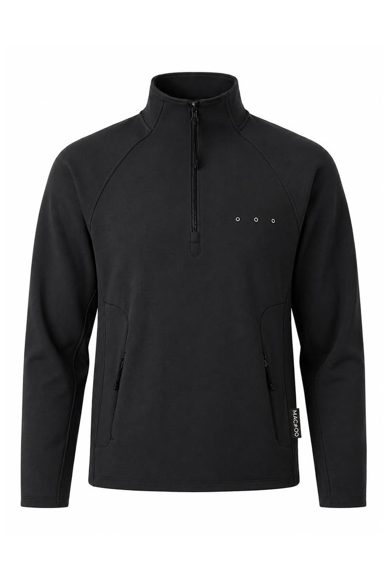 Marthyr Half Zip Performance Sweater, Alternate, color, BLACK