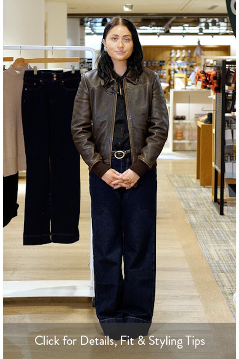 Leather Flight Jacket (Women) | Nordstrom
