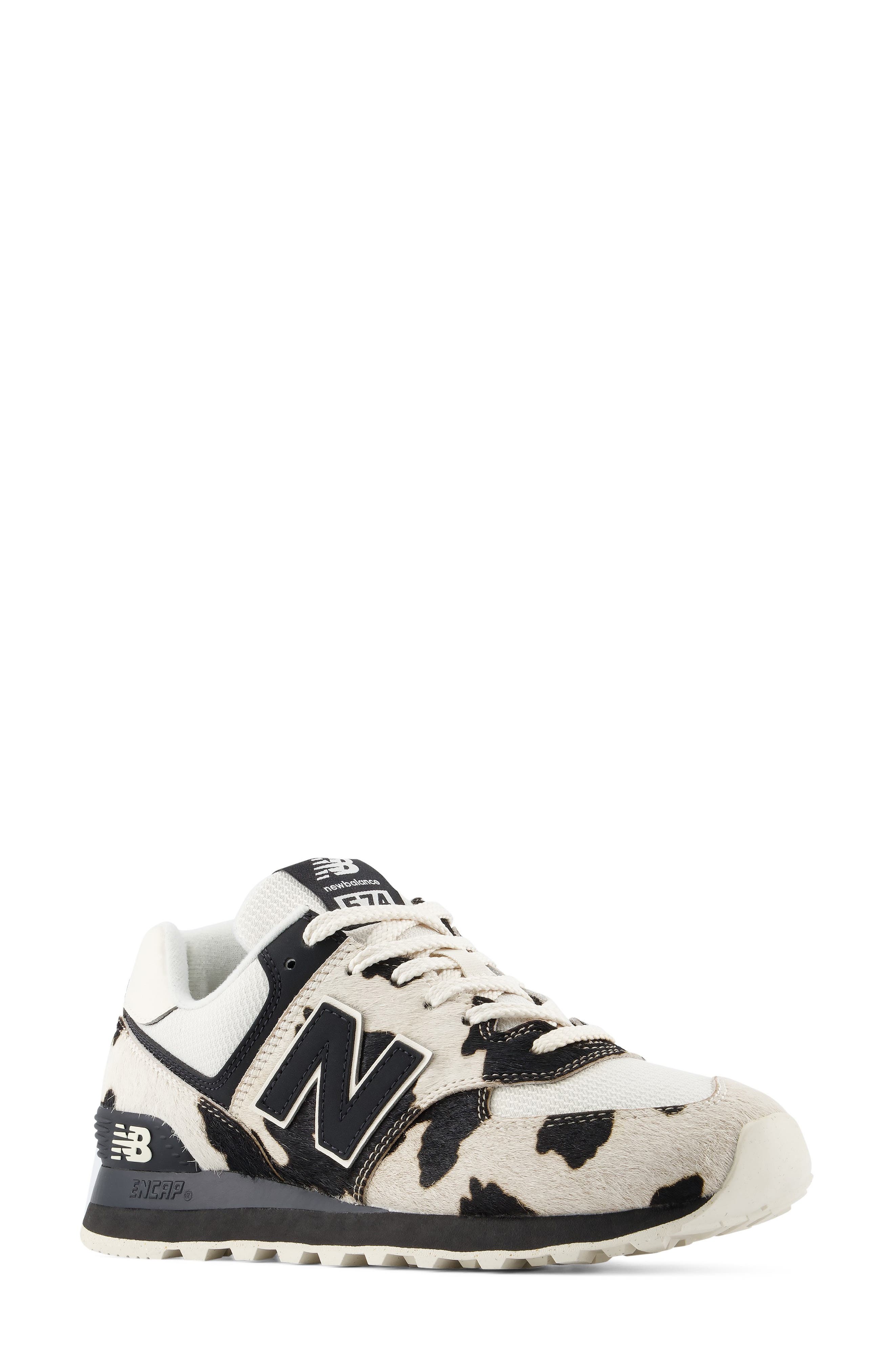 574 Sneaker, Main, color, BLACK/ LINEN