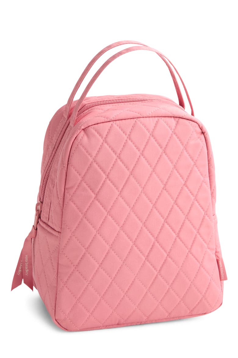 Quilted Lunch Bag, Main, color, MAUVE GLOW