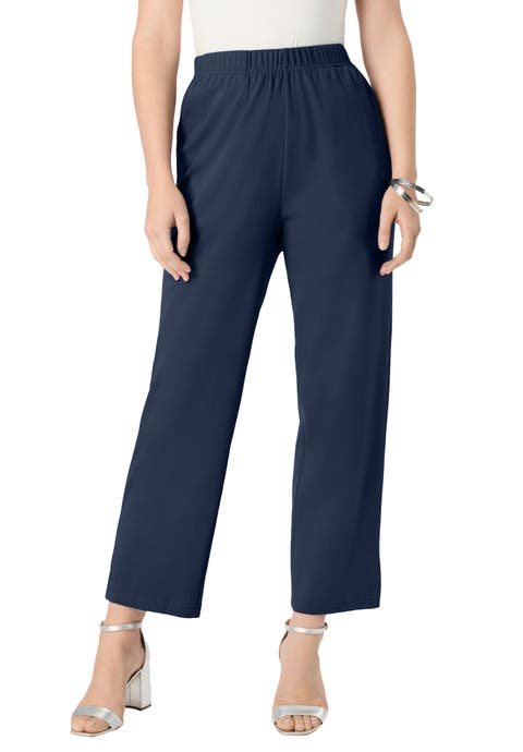 Soft Knit Straight Leg Capri Pant