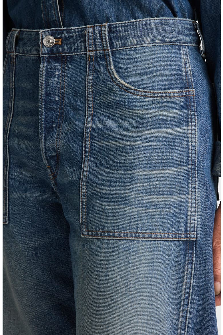 Curvy Darted Barrel Leg Jeans, Alternate, color, IRMO WASH