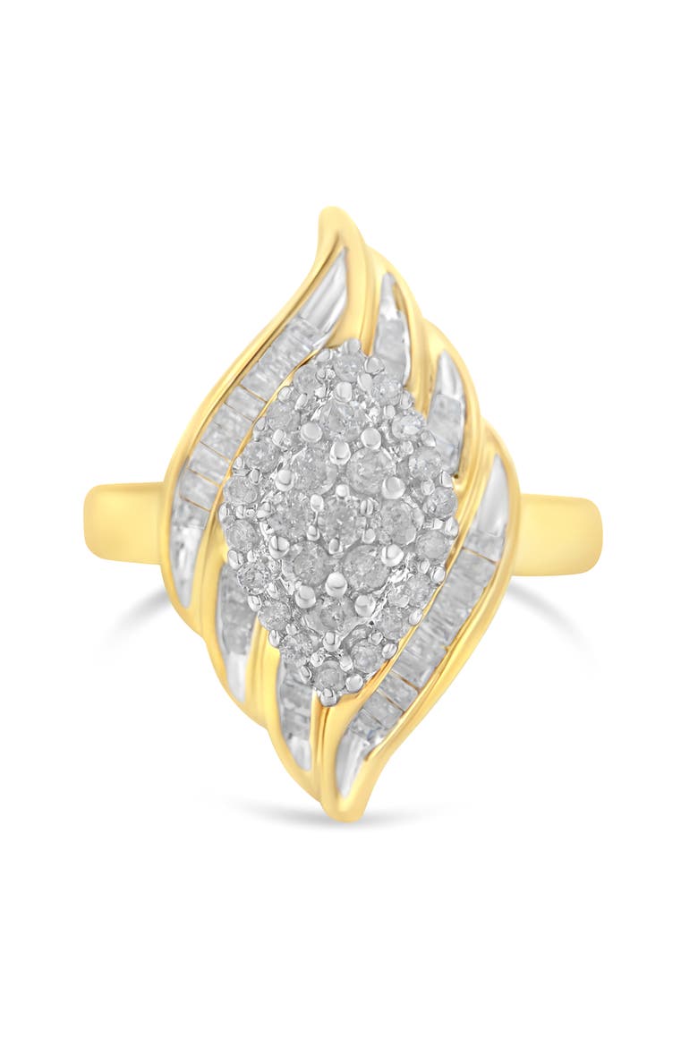 10K Yellow Gold 3/4 Cttw Diamond Cocktail Ring, Main, color, Yellow Gold