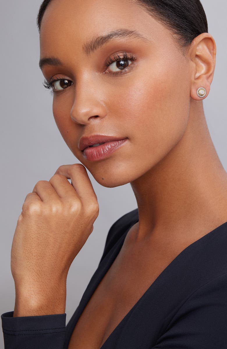 LAGOS Caviar Diamond Stud Earrings, Alternate, color, 