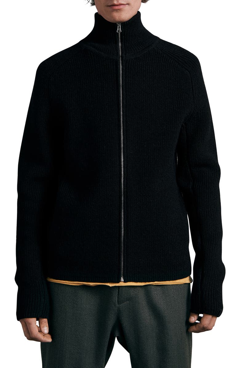 rag & bone Andrew Merino Wool Zip Sweater, Main, color,