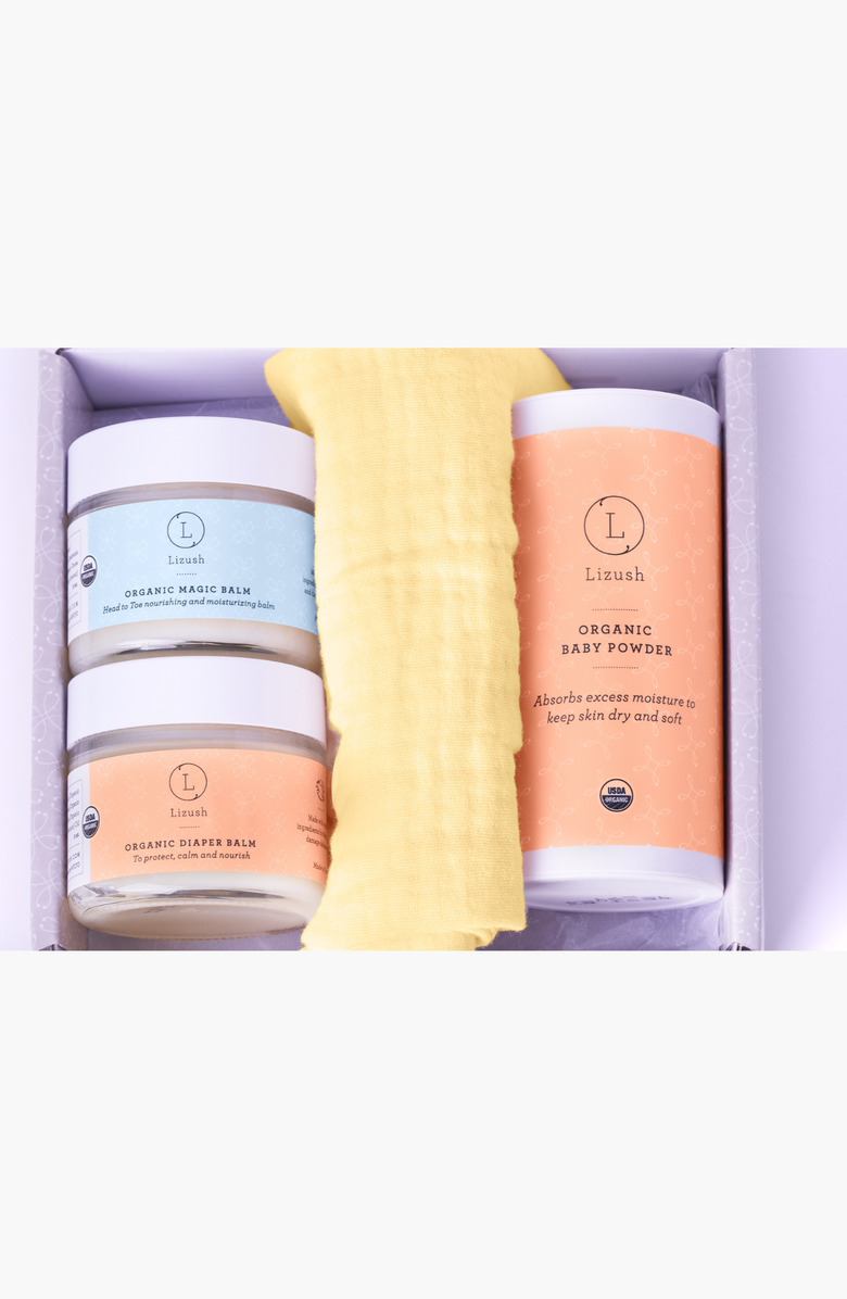 Lizush Organic New Baby Gift Set, Alternate, color, NO COLOR