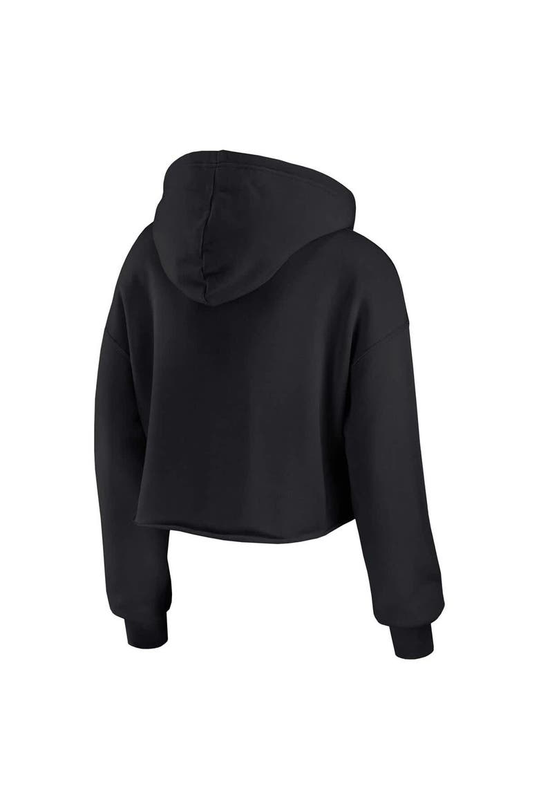 Women's WEAR by Erin Andrews Black Miami Dolphins Prime Cropped Pullover Hoodie, Alternate, color, Black
