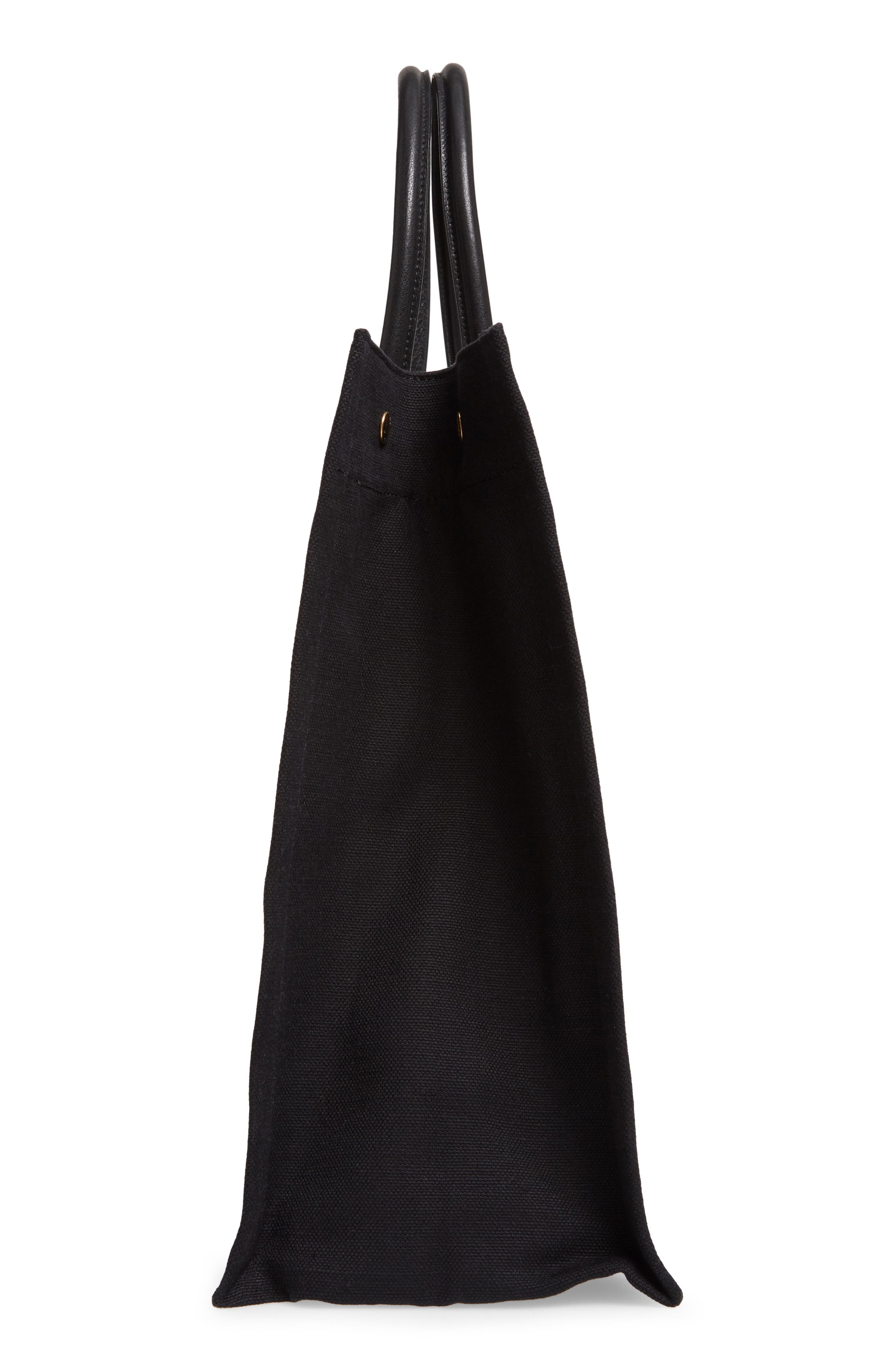 Saint Laurent Noe Leopard Canvas Tote, Alternate, color, 