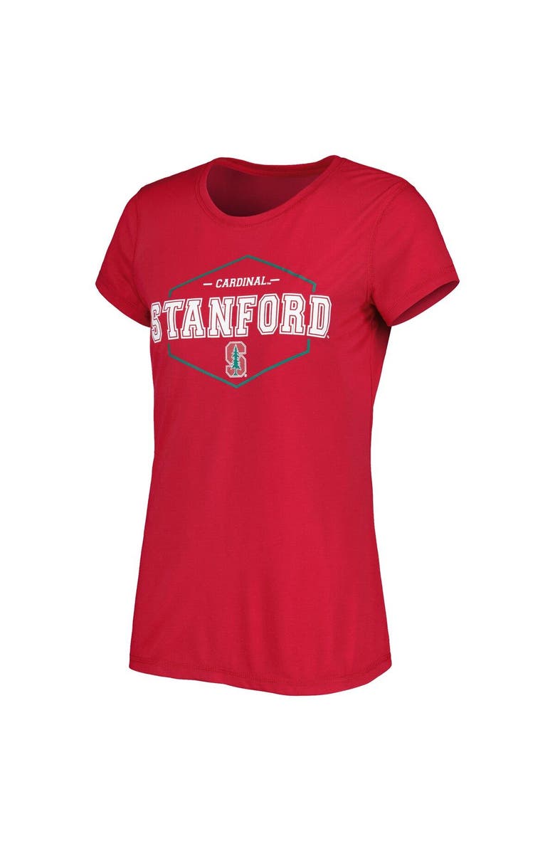 CONCEPTS SPORT Women's Concepts Sport Cardinal/Gray Stanford Cardinal Badge T-Shirt & Flannel Pants Sleep Set, Alternate, color, Cardinal