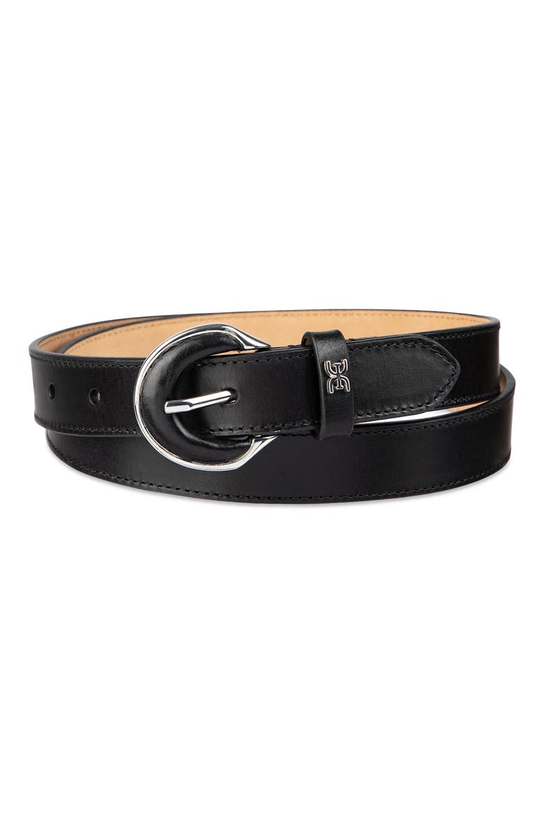 Leather Inlay Belt, Alternate, color, BLACK