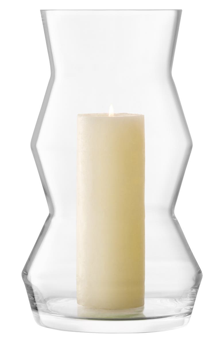 LSA Sculpt Glass Lantern/Vase, Alternate, color, Clear