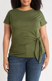 Renee C Side Knot Jersey Top