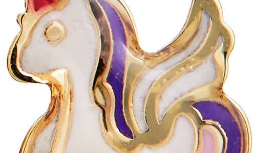 Savvy Cie Jewels Unicorn Stud Earrings In Multi