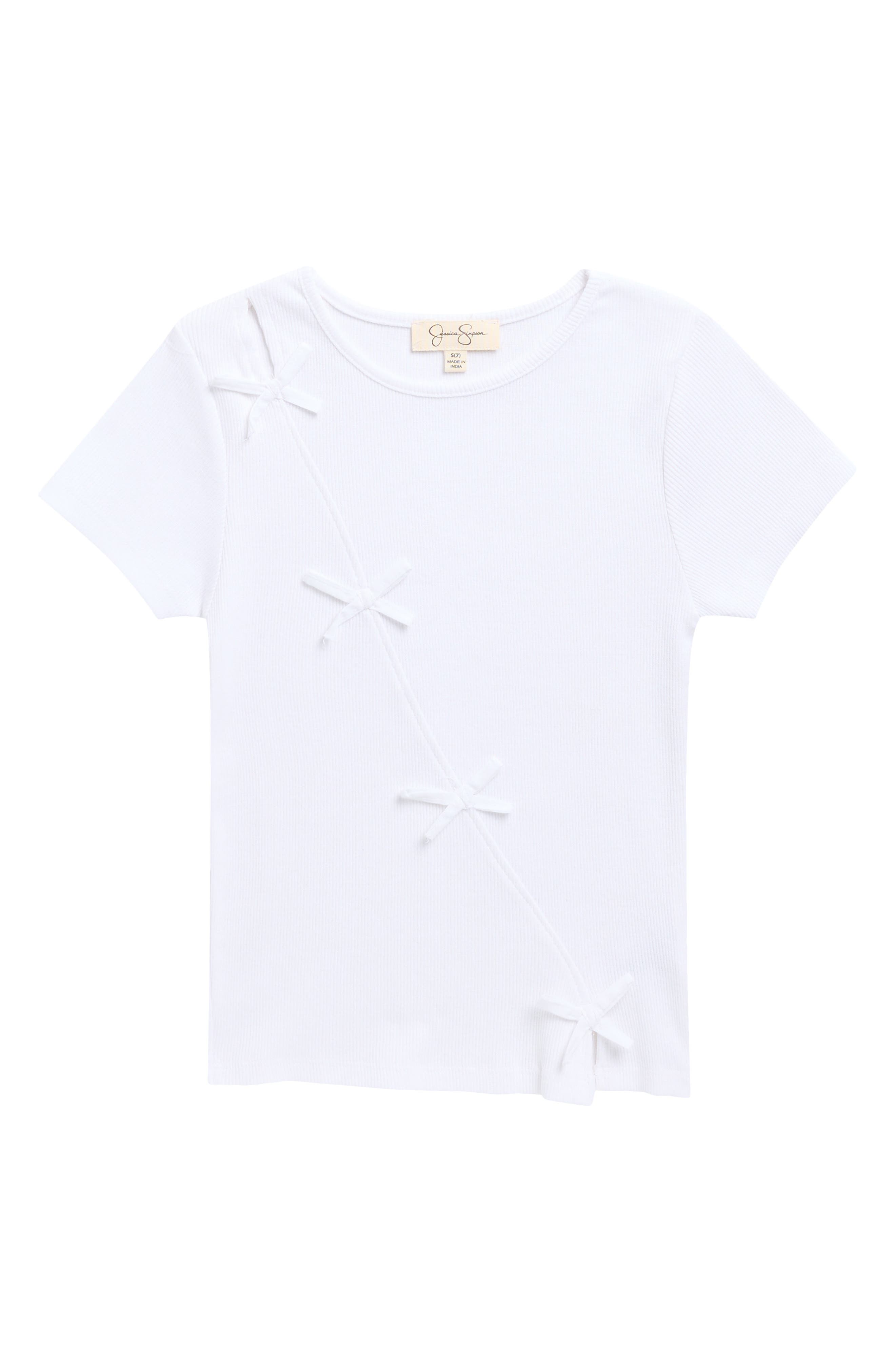 Jessica Simpson Kids' Bow Rib Knit T-Shirt