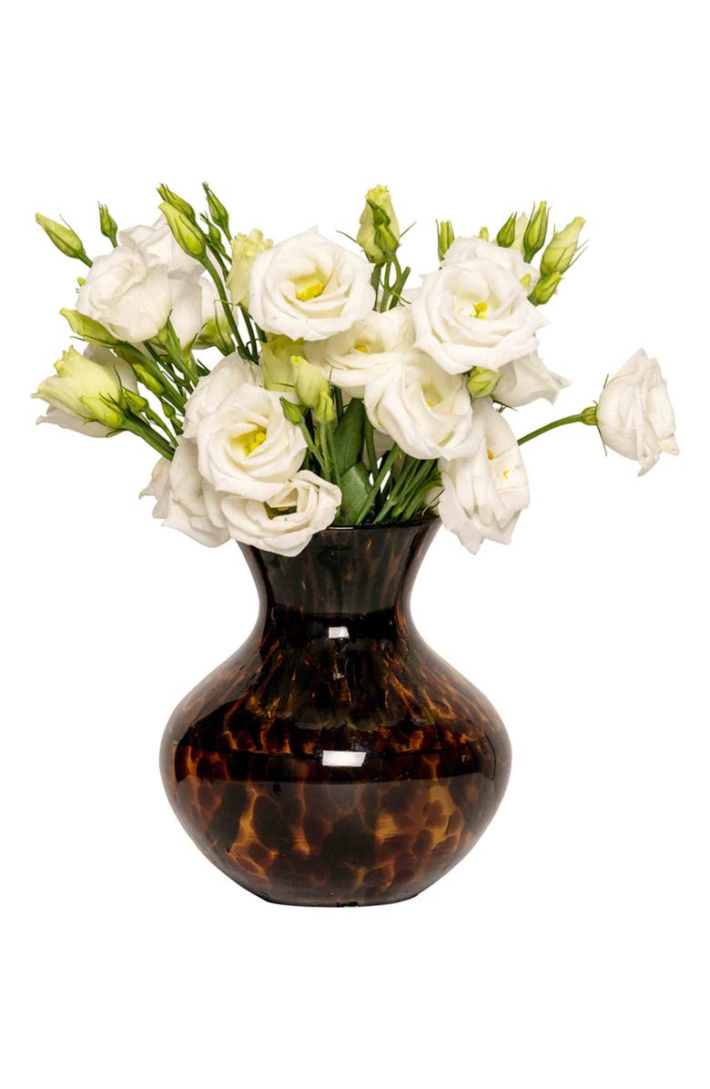 Juliska Puro 6-Inch Tortoiseshell Pattern Glass Vase, Alternate, color,